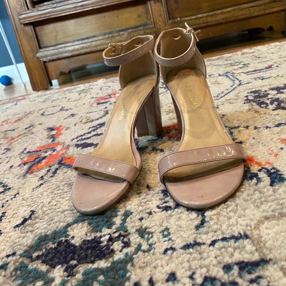 Stuart Weitzman Hush Aniline Block Heel Size 6.5 - image 5